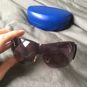 Genuine Prada Blue Gradient Shield Sunglasses